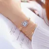 Polshorloges BS Ladies Kijken Gouden armband Watches 2023 Ins Elegant Luxury Small Dial Quartz Gold voor vrouwen