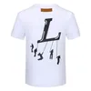 Mens Designer Band Camisetas Moda Preto Branco Manga Curta Luxo Carta Padrão T-shirt Tamanho M-4XL # LJS777