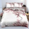 Sängkläder sätter 3D -designblommor Däcke Cover Bed Linens Set Quilt/Comporter Cover Kudde Cases 265x230 Storlek White Home Texitle