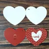 Biglietti di auguri 120pcs mini forma del cuore pieghevole benedizione per il messaggio di ringraziamento di San Valentino matrimonio grazie 230411