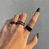 Cluster Rings Set Of On Phalanx Fashion Adjustable Black Ring Finger Free Shiping Brass Knuckles Women's Jewelry 2023 Decoration