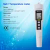 Cyfrowy Salinometr Wodoodporny zakres testu 0-9999 mg/L 0-5.0% Zasolenie wody Tester Brackawy CT-3086 CT-3081 CT-3080