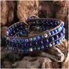 Pärlor mode boho armband smycken colorf natursten vänskap pärlor wrap armband droppskepp droppe leverans hem trädgård konst cr dhwkd