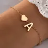 Модный браслет с английскими буквами и сердечками для женщин, браслеты с индивидуальным именем для девочек, ювелирные изделия на годовщину, подарки
