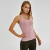 Tenues de yoga Femmes Racerback Sports Tank Sport Singlet Slim Fit Flexible Fitness Athletic Tops Courir Chemises d'entraînement