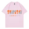 Trapstar Spring Summer Men Dames T -shirt Gradiënt Kleur Alfabet Hip Hop High Street Casual korte mouw T -shirt