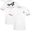 Erkek Tişörtleri 2023 F1 Team Formula One T Shirt Erkekler Satış Yarışı Alp Mavi Kollu 3D Baskı Gevşek Nefes Alabası Açık Hava Sporları 3M411 3M411