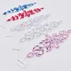 Chokers Qing Familie 1pcs Crystal AB Naai Op Applique waterdrop Bottom Glitter Plaksteen Naaien DIY Trouwjurk Accessoires 231110