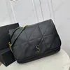 Bolsos cruzados de alta calidad Bolsos de diseñador JAMIE 43 Bolso grande con cadena Bolso de cuero de Napa suave Bolsos de hombro Bolsos de lujo Bolsos de mujer de moda Bolsos con solapa para mujer negro