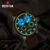 Zegarek na rękę Red Star Automatyczne mechaniczne chronografie Męskie zegarki z 1963 r. Zegarek Pilot Super Luminous Waterproof zegar na rękę 231110