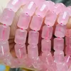 Lösa ädelstenar Akac Natural Madagascar Pink Quartz Ca9 11-12mm Barrel Shape Armband Pärlor