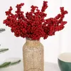 Christmas Decorations 201 pieces of red berries tree branches artificial holly pomegranate plants flower decorations parties home decor 231110