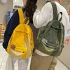 Zaino Zaino alla moda Borsa a tracolla in tela casual Patchwork Semplice Zaini universitari per studenti delle scuole superiori Harajuku