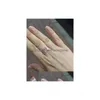 Fashion Creative Butterfly Flowers Crystal Finger Wedding Rings for Women Rose Gold Zircon Glamour Ring Jewel Girl Gift Drop Deliver Dh2db