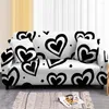 Couvre-chaise Love Heart Elastic Sofa Cover Stretch Failchair Corner Soutr Corner Sectional Cover 1-4 Fundas