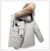 Parkas de plumón para hombre -Parkas de plumón de 30 grados Chaqueta para la nieve Hombres Mujer Invierno Pato blanco Espesar Abrigo Piel con capucha Grueso Cálido Cortavientos 231110