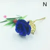 Dekoratif Çiçekler 1 PC Sevgililer Günü Yaratıcı Hediye 24K Folyo Kaplama Gül Altın Sonsuza Kadar Sürer Düğün Dekor Lover Roses Romantik