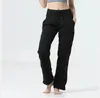 Lulus Yoga Outfits Suit 2022 New Dance Studio Women's Mid Rise Pantsカジュアルスリムで汎用性の高いビジネススピーカーワイドレッグDA