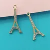 Ciondoli 10 pendenti ottagonali a forma di torre Eiffel con strass per orecchini, bracciali, collane e design fai-da-te