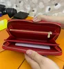 Europe Designer Fashion Single Zipper ORGANIZER Designer Men Women Leather Wallet Lady Wallet Without box