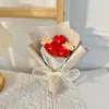 Dekorativa blommor stickade bukett puff födelsedagspresent till vänner barndag jul