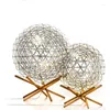 Lampes de table Spark Ball Lampe Moderne Simple Bois En Acier Inoxydable Matériel LED Lanterne Restaurant Salon