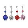 Navel Bell Button Rings D0153 Jewelry Ball Stone Belly Ring Mix Colors Drop Delivery Body Dhgarden Oth4G