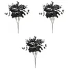 Декоративные цветы 3x 20 головы искусственное черное эвкалипт фальшивый цветочный растение свадебное украшение вечеринки