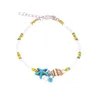 Bracelets de cheville acrylique poisson étoile Imitation perle cheville océan bijoux perlé pour les femmes été plage pied spectacle 25 cm de Long 1 pièce
