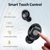 F9 TWS Kablosuz Kulaklıklar Bluetooth V 5.0 Kulakbuds Mikrofon Spor LED Dijital Güç Ekran Kulaklık Gürültü azaltma Parmak İzi Dokunmatik Kulaklıklar Cep Telefonu için