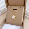 Pendant Necklaces Stainless Steel Gold Color Star Shell Necklace For Women White Zircon Clavicle Chain Party Jewelry Gift Wholesale