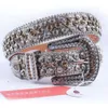 Design cravejado de cristal cintos de couro ocidental cowgirls strass masculino moda luxo mulher cintos de diamante