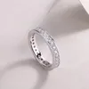 Anéis de cluster GJWJ 2mm D Cor Moissanite para Mulheres 925 Sterling Silver Anel Original Casamento Noivado Festa Presente Fine Jewelry