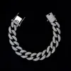 Keten Wuiha 925 Sterling Silver 3ex VVS1 Wit Sapphire High Carbon Diamonds Cubaanse armbanden voor vrouwelijke mannen Geschenken Hip Hop Jewelry 230411