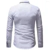 T-shirts pour hommes Hommes Casual Élégant Streetwear Slim Fit Robe à manches longues Homme Business Tops formels pour Camisa