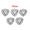 Kolye Kolyeleri Everfast 10pc/Lot Diy Dökme Küçük Kalp Takımlar Paslanmaz Çelik Bileşenler Özel Yapım Mücevher Gazetebilir Logo
