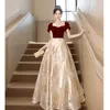Elegant Gold Veet Mother Of The Bride Dresses New Princess Short Sleeves Shiny Satin Long Formal Wedding Party Guests Gowns Plus Size Evening Dress 403