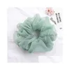 Faixas de borracha de cabelo grandes scrunchies grandes laços de cabelo de borracha lisa faixas elásticas meninas rabo de cavalo titular organza scrunchie mulheres dhgarden dhemq