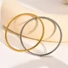 Bangle Letapi Gold Color Stainless Steel Loved Twisted Rope Rope Cable Cable Round Round Roundable Bangle for Women Party Gift 231110