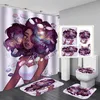Chuveiro cortinas cortina africana afro bonito sexy preto menina banheiro americano loli anti-skid tapetes tampa de toalete tapete carpet2840