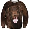 Męskie z kapturem 3D na całej drukowanej bluzy Husky X-Mas Prezent Pullover Spring/Autumn Unisex Długie rękawo