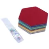 Switch Stickers Hexagon Pad Cork Board/Pin 18-Pack Colorful Wall Tiles Memo Felt for Home Decors 230410