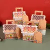 Gift Wrap 50pcs Christmas House Shape Candy Box Merry Decorations For Home Santa Claus Xmas Ornament Navidad 2024 Year