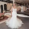 SoDigne – robe de mariée en dentelle, style sirène, manches cape, style Boho, jupe bouffante en Tulle, robes de soirée de princesse