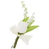 Fiori decorativi Fiore di tulipano artificiale Fiore all'occhiello per matrimonio Corpetto per sposo per abito da sposa da donna