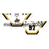 Weng Go Cheap Personalizado 1981 82-1986 87 OHL Mens Womens Kids Preto Branco Amarelo Stiched North Centennials Ontario Hockey League Jerseys