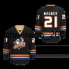 Weng Diego Gulls Jersey 21 Wagner 4 Thompson 20 Ritchie 5 Pettersson 15 Sorensen 19 Hults Abbott AHL Hockey Jerseys Orange Black White