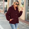 Vestes pour femmes Shimmering Autumn Femme Crewneck Manches longues Coutures et boutonnage Regular Medium Length Double-face Bubble Fleece