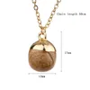 Catene Fashion Gold Color Geometry Round Ball Picture Collana con ciondolo in pietra per gioielli da donna