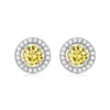 Stud Earrings WINWOS S925 Sterling Silver Momulberry Stone Round 1 Carat D Color VVS1 Boutique Premium Pie Order Bir